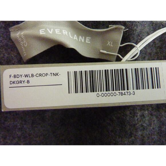 NWT Everlane Wool Blend Crop Tank Top Cami in Dark Grey XL - Picture 9 of 9